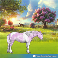 Horse Color:Watercolor Silver Brown Ice Dun Tobiano 