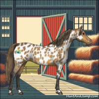 Horse Color:Buckskin Roan Near Leopard 