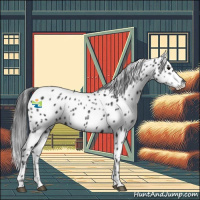 Horse Color:Black Appaloosa Rabicano 