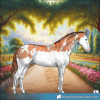 Horse Color:White Spotted Red Dun Splash Rabicano