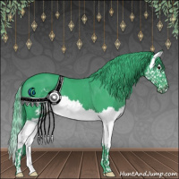 Horse Color:Watercolor Black Sabino Splash 