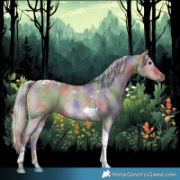 Horse Color:Nacre Silver Grullo Tobiano 