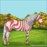 Horse Color:Silver Blue Roan Pearl Tobiano Frame 