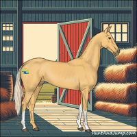 Horse Color:Palomino Tobiano 