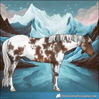 Horse Color:White Spotted Liver Chestnut Mushroom 