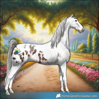 Horse Color:Liver Chestnut Mushroom Splash Tobiano Appaloosa 