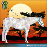 Horse Color:Nacre White Spotted Silver Grullo Ice Splash 