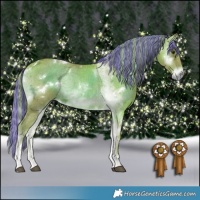 Horse Color:Painted Watercolor White Spotted Liver Red Onyx Ice Tobiano Brindle