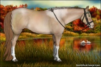 Horse Color:Liver Red Roan Pearl Tobiano 