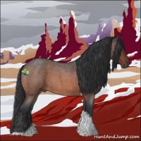 Horse Color:Bay Roan Tobiano 