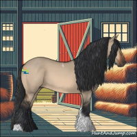 Horse Color:Brown Dun Tobiano 