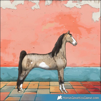 Horse Color:Buckskin Dun Frame Brindle 