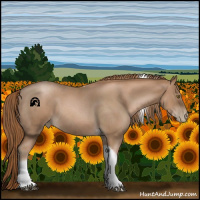 Horse Color:Liver Red Roan Pearl Tobiano Frame 