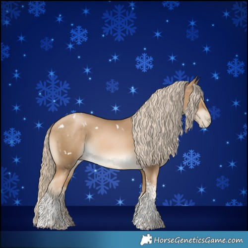 Horse Color:White Spotted Chocolate Palomino Pearl Tobiano 