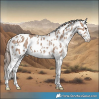 Horse Color:White Spotted Classic Champagne Appaloosa 