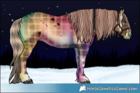 Horse Color:Void Plaid  White Spotted Liver Red Onyx 