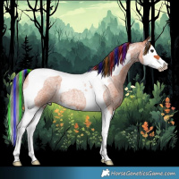 Horse Color:Painted Bay Roan Splash Tobiano Rabicano 