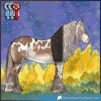 Horse Color:Liver Red Dun Brindle  and Gray Liver Red Dun Tobiano Appaloosa Brindle 