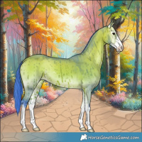 Horse Color:Watercolor Bay Onyx Sabino Brindle 