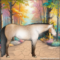 Horse Color:Gray Amber Champagne Roan 
