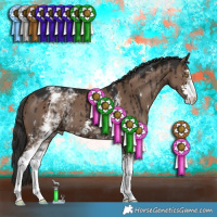 Horse Color:White Spotted Liver Red Dun Sabino Brindle 