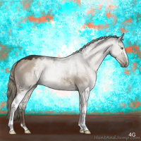 Horse Color:White Spotted Liver Red Dun Mushroom 
