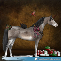 Horse Color:Brown Ice Dun Sabino Brindle 