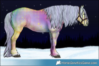 Horse Color:Watercolor Plaid Liver Red Dun Onyx Brindle