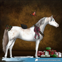 Horse Color:White Spotted Brown Pearl Onyx Splash Tobiano Brindle 