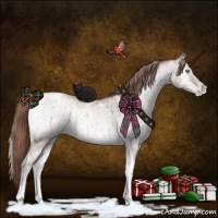 Horse Color:Platinum Buckskin Pearl Onyx Tobiano Brindle