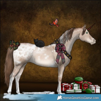 Horse Color:White Spotted Brown Ice Pearl Dun Mushroom