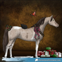 Horse Color:Liver Red Dun Ice Tobiano Brindle