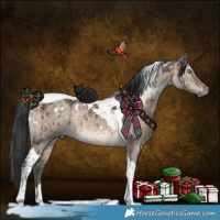 Horse Color:White Spotted Brown Ice Dun Tobiano Brindle 