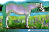 Horse Color:Watercolor Liver Red Onyx Sabino Brindle 