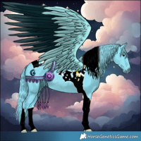 Horse Color:Watercolor Smoky Black Tobiano 