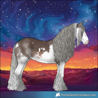 Horse Color:White Spotted Liver Chestnut Mushroom Splash 