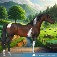 Horse Color:Brown Tobiano 