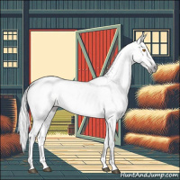 Horse Color:Gray Silver Blue Roan Pearl Tobiano Frame 