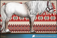 Horse Color:Gray Silver Black Pearl Tobiano