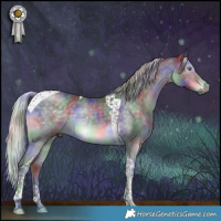 Horse Color:Nacre Silver Black Chinchilla Tobiano