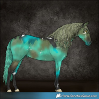 Horse Color:Platinum White Spotted Liver Red Dun 