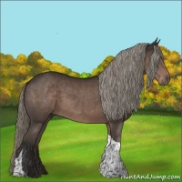 Horse Color:Liver Chestnut Mushroom Tobiano 