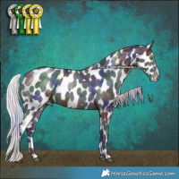 Horse Color:Nacre Silver Black Chinchilla Leopard 