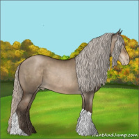 Horse Color:Gray Silver Grullo Pearl Tobiano 