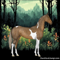 Horse Color:Chocolate Palomino Roan Tobiano 