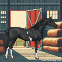 Horse Color:Black Tobiano 