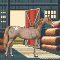 Horse Color:Red Roan Splash Appaloosa 