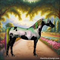 Horse Color:Void Painted Watercolor White Spotted Liver Red Dun Onyx Sabino Splash