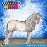 Horse Color:Gold Champagne Onyx Mushroom Sabino Rabicano