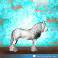 Horse Color:Gray Brown Tobiano Frame